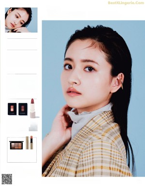 A magazine page with a bunch of pictures of women.