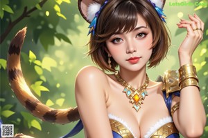 A woman in a white top and blue shorts posing for a picture.