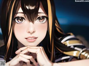 A nude woman sitting on a bed in front of a window.